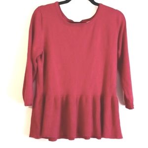 Time and Tru "Red Rum" Knit Topin Size Large  (12-14)